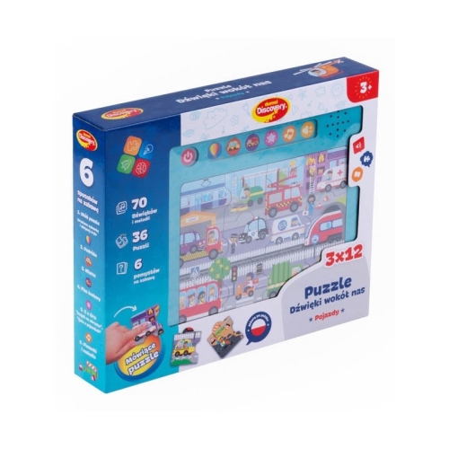 Puzzle Dźwięki wokół nas - Pojazdy DG 82719 Dumel